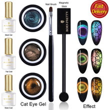 Load image into Gallery viewer, BORN PRETTY 9D Chameleon Cat Eye Nail Gel