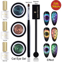 Load image into Gallery viewer, BORN PRETTY 9D Chameleon Cat Eye Nail Gel