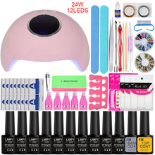 Load image into Gallery viewer, Nail Set UV LED Lamp Dryer With 18/12/10pcs